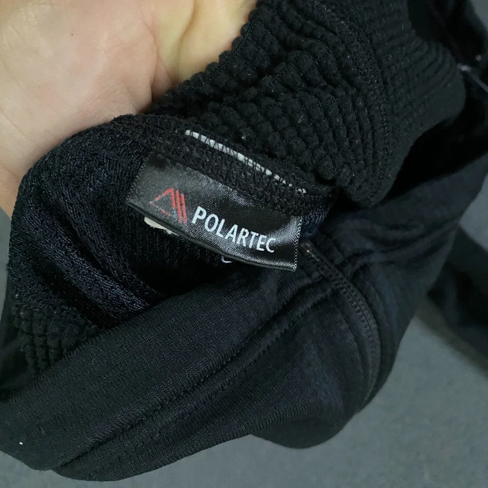 Mountain Hardwear Jacket Women Medium Black Fleece Waffle Grid Polartec Full Zip